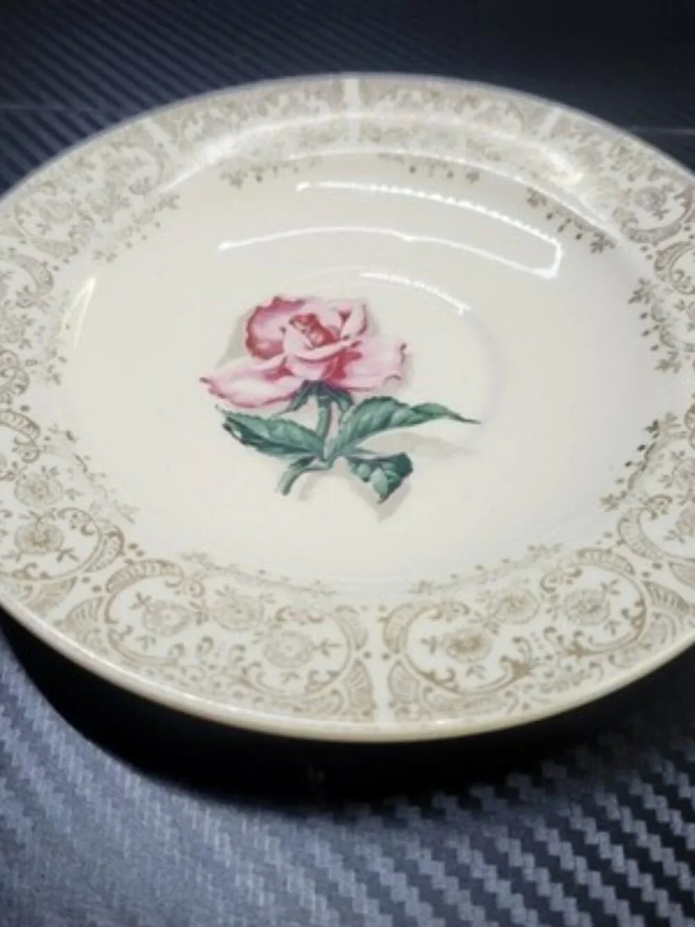 Vintage Homer Laughlin 22 Carat Gold Filligree Tea Saucer